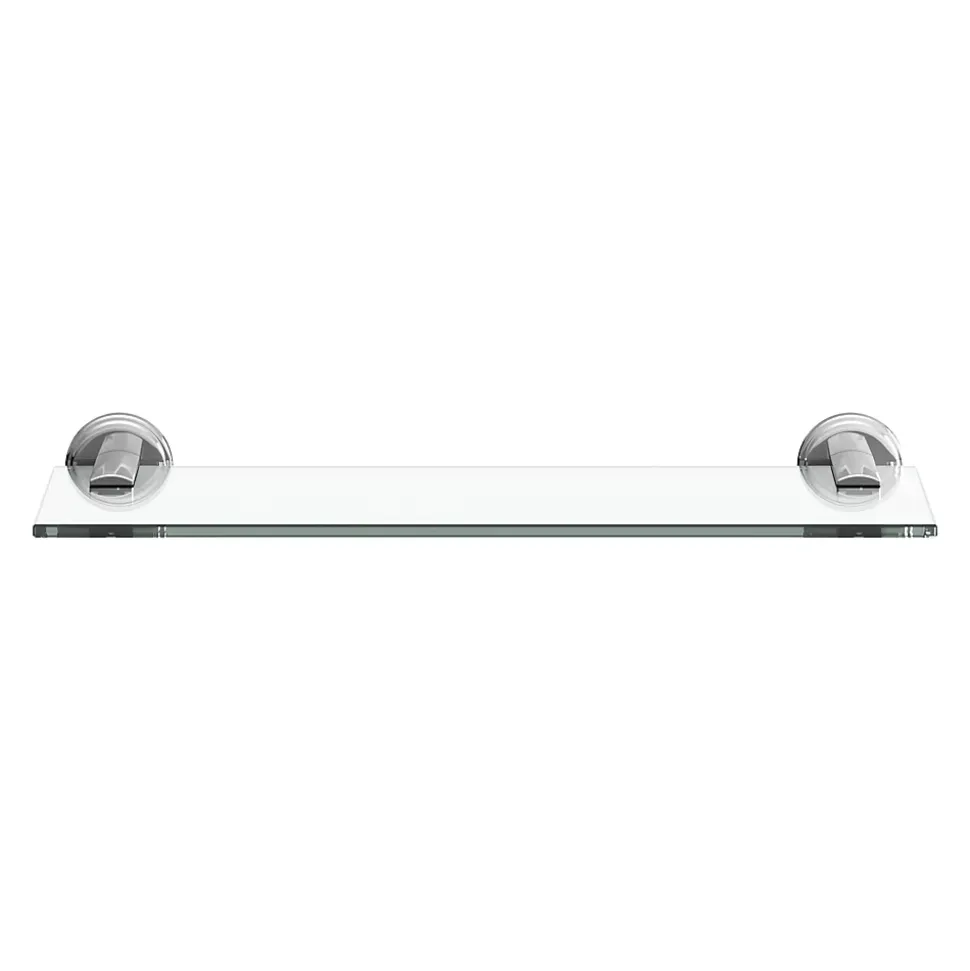 Étagère de salle de bain en verre et acier inoxydable chromé H.40 cm Endell GoodHome