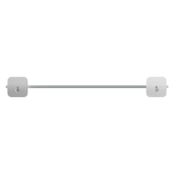 Étagère de salle de bain en verre et acier inoxydable chromé H.40 cm Teesta GoodHome