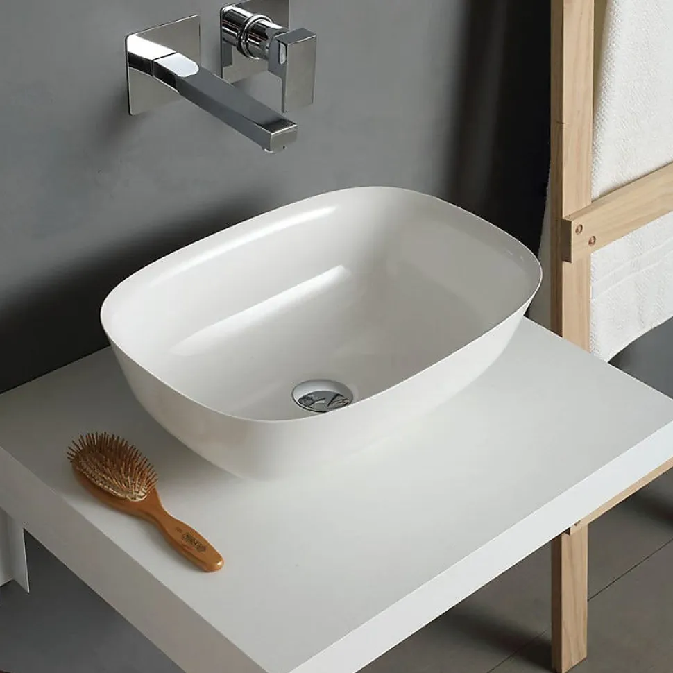 Étagère En Bois Pour Lavabo Blanc De 120 Cm - Valentina