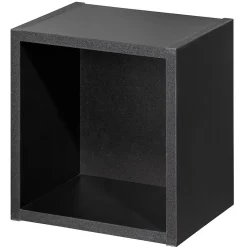 Étagère murale de salle de bain Newport 27 x 25 x 21 cm noir en.casa