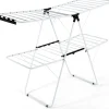 étendoir à Linge à 2 Niveaux,avec Barre de Support Réglable,26 Pinces,Cintre à Linge Pliable,Gain de Place et Collapsible