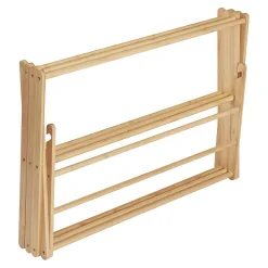 Étendoir à linge pliable Grinau bambou 128 x 72 x 44 cm naturel en.casa