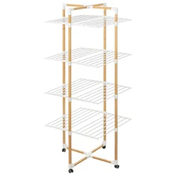 Étendoir à linge tour 4 roues 40m effet bois - 5 five simply smart