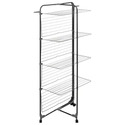 Étendoir à linge tour sur roulettes 40 m d'étendage, noir, Modul Mojave, 5Five