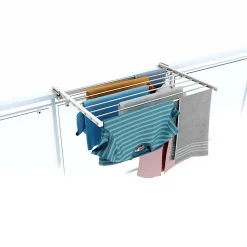 Étendoir extérieur blanc rabattable alu 82x63x8 cm Foxydry Duo