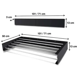 Étendoir mural alu rétractable 71x35x13cm anthracite Foxydry 70