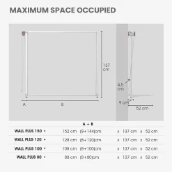 Étendoir mural réglable blanc 88x52x137 cm alu Foxydry Wall 80