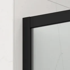 TEX BB Porte de douche 110x195cm coulissante anticalcaire avec profilés noir mat (SATTEXDBB110CT-SET)