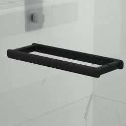 TGD NEW Porte de douche 100x200cm pivotante anticalcaire avec profilé noir mat (SATTGDO100NIKAC)