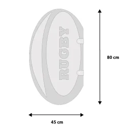 Ti'Pi - Séparateur pour urinoir en forme de ballon de rugby - Anti tag - Anti choc - Intérieur et extérieur - Gris