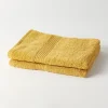 TODAY Essential - Lot de 2 serviettes de toilette 50x90 cm 100% Coton coloris ocre