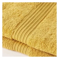 TODAY Essential - Lot de 2 serviettes de toilette 50x90 cm 100% Coton coloris ocre