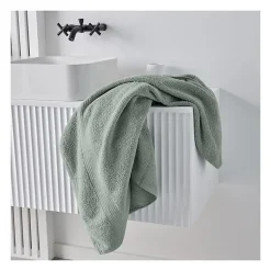 TODAY Essential - Lot de 10 serviettes de toilette 50x90 cm 100% Coton coloris céladon