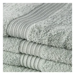 TODAY Essential - Lot de 10 serviettes de toilette 50x90 cm 100% Coton coloris céladon