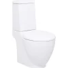 Toilette en céramique écoulement d eau à l arrière blanc