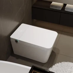 Toilette japonaise Nashi OVIAN SQUARE SORTIE VERTICALE, WC lavant automatique, design carré gamme supérieure
