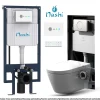 Toilette japonaise Nashi EOS suspendue avec bâti-support, WC lavant automatique, gamme supérieure