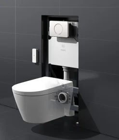 Toilette japonaise Nashi EOS suspendue avec bâti-support, WC lavant automatique, gamme supérieure