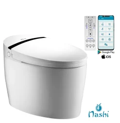 Toilette japonaise Nashi ALDARA IPLUS 5 SORTIE DUALE, WC lavant automatique, injecteur en titane, canule de séchage, gamme premium