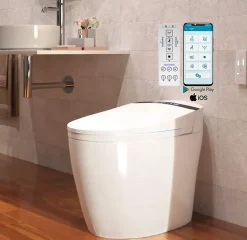 Toilette japonaise Nashi ALDARA IPLUS 5 SORTIE DUALE, WC lavant automatique, injecteur en titane, canule de séchage, gamme premium