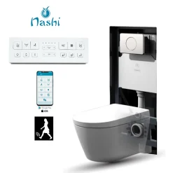 Toilette japonaise Nashi EOS PRO suspendue, WC lavant automatique, gamme supérieure