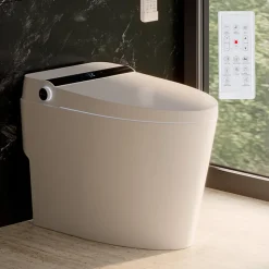 Toilette japonaise Nashi YAIZA PLUS SORTIE VERTICALE, WC lavant automatique, ouverture et fermeture automatiques couvercle siège