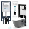 Toilette japonaise Nashi EOS PRO suspendue avec bâti-support, WC lavant automatique, gamme supérieure