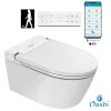 Toilette japonaise Nashi EOS PRO suspendue, WC lavant automatique, gamme supérieure