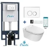 Toilette japonaise Nashi EOS PRO suspendue avec bâti-support, WC lavant automatique, gamme supérieure