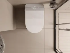 Toilette japonaise Nashi OVIAN SE SORTIE HORIZONTALE, WC lavant automatique, design compact gamme supérieure