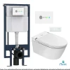 Toilette japonaise Nashi EOS suspendue avec bâti-support, WC lavant automatique, gamme supérieure