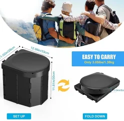 Toilette Portable Polyvalente pour Camping - Solution Pratique et Pliable pour Voyages