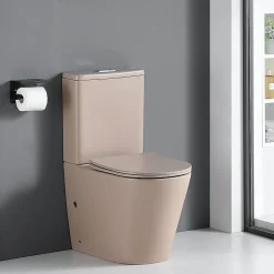 Toilette WC à poser CIPOLI en ceramique beige mat