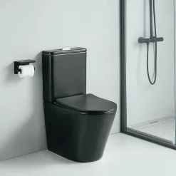 Toilette WC à poser CIPOLI en ceramique noir mat
