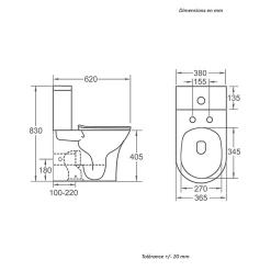 Toilette WC à poser CIPOLI en ceramique noir mat