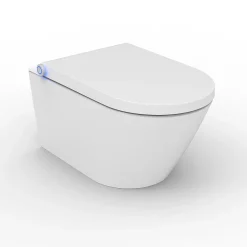 Toilettes japonais céramique, WC japonais lavant avec LED - 59,3x38,4x38cm - Basic 1102
