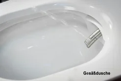 Toilettes japonais céramique, WC japonais lavant avec LED - 59,3x38,4x38cm - Basic 1102