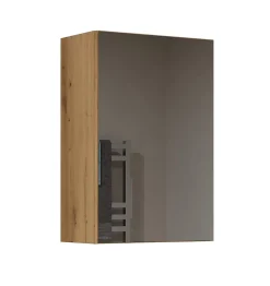TONNI - Armoire de toilette murale 1 porte - Meuble Salle De Bain avec miroir - 40x22x60 cm - Rangement