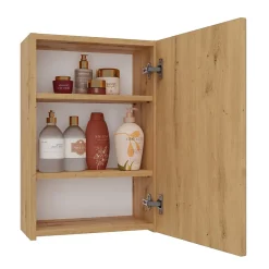 TONNI - Armoire de toilette murale 1 porte - Meuble Salle De Bain avec miroir - 40x22x60 cm - Rangement