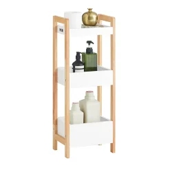 Tour de Rangement Etagère de Stockage, 3 étages FRG226-WN, SoBuy