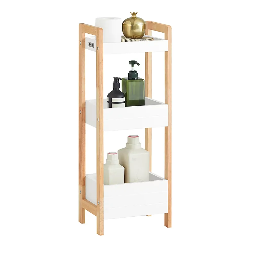 Tour de Rangement Etagère de Stockage, 3 étages FRG226-WN, SoBuy