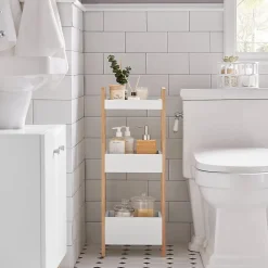 Tour de Rangement Etagère de Stockage, 3 étages FRG226-WN, SoBuy