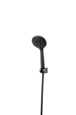 Trio douchette + flexible + support GoodHome Cavally noir