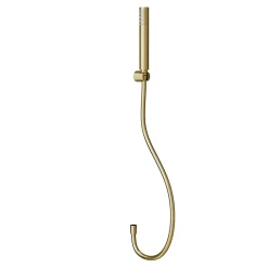 Trio douchette + flexible + support, doré brossé, GoodHome Owens