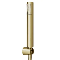 Trio douchette + flexible + support, doré brossé, GoodHome Owens