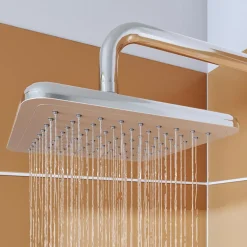 Tête de douche carrée 20 x 20 cm, chrome, Milia GoodHome