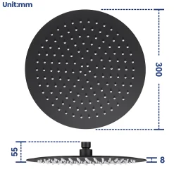 Tête de douche Inox Rond 30cm Sofetiy Max Kit de douche