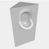 Urinoir d'angle Uricoin - Version plate - Blanc