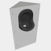 Urinoir d'angle Uricoin - Version plate - Noir