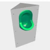 Urinoir d'angle Uricoin - Version plate - Vert